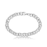 Silver Cable Bracelet, 7.5"