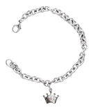 Children's Silver Pink Sapphire Tiara Bracelet