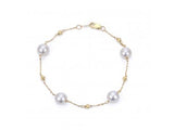 Akoya Pearl Station Bracelet, 7.5"