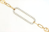 Diamond Paperclip Link Bracelet