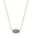 Kendra Scott Elisa Gold Pendant Necklace in Platinum Drusy