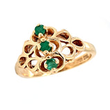 Emerald 3-Stone Ring