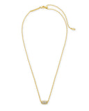 Kendra Scott Grayson Gold Pendant Necklace in White Crystal