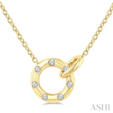 Diamond Interlocking Circle Necklace