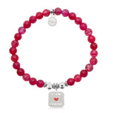 HELP Collection: I am Strong Charm with Red Fire Agate Charity Bracelet