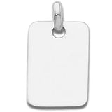 Silver Mini Dog Tag Pendant