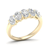 2ctw Oval Lab Grown Diamond 5-Stone Band