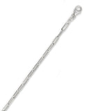 White Gold 2.1mm Paperclip Link Chain, 16"