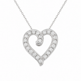 Reversible Diamond Heart Pendant