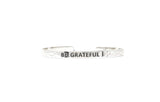 Pieces of Me - "Be Grateful" Little Reminder Silver Cuff Bracelet