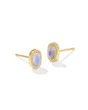Kendra Scott Mini Ellie Gold Stud Earrings in Dichroic Glass