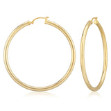 Gold Vermeil 50mm Tube Hoop Earrings