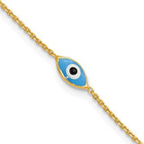 Gold-plated Enamel Evil Eye Anklet