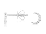 Diamond Petite Crescent Moon Earrings