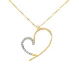 Diamond Scribble Heart Pendant