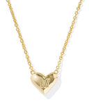 Kendra Scott Heart Letter M Gold Ivory Mother of Pearl Short Pendant Necklace