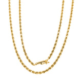 Gold 2.8mm Rope Chain, 22