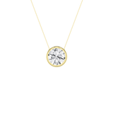 2ct Bezel-Set Solitaire Lab Grown Diamond Pendant