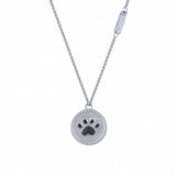 Lafonn Paw Print Disc Necklace