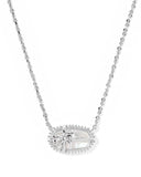 Kendra Scott Elisa Bow Silver Short Pendant Necklace