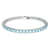 Swarovski Matrix Tennis Bracelet, Blue, XL