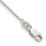 Silver 1.25mm Cable Chain Anklet, 10