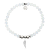 HELP Collection: Angel Wing Cutout Charm with White Crystal Charity Bracelet