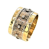 Silver & Gold Patterned Ring