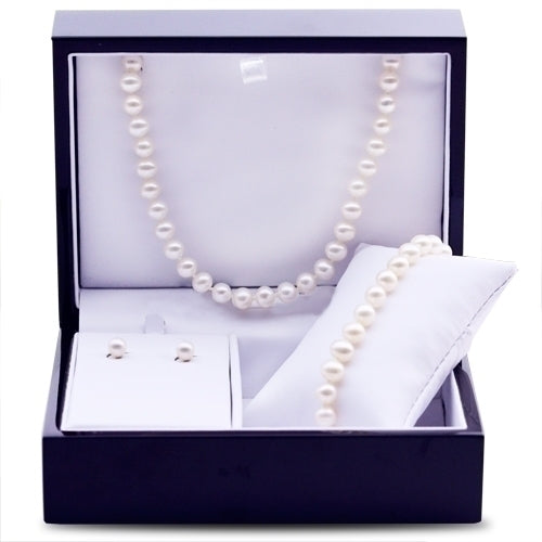 Sterling Silver 6-6.5mm Freshwater Pearl 3  Piece Set