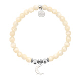 HELP Collection: Moon Cutout Charm with Natural Selenite Charity Bracelet