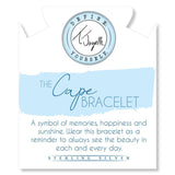 The Cape Bracelet Reverse- Dark Blue Quartz with Silver Steel Ball