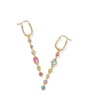 Kendra Scott Mini Elisa and Abbie Gold Huggie Earrings in Multi Mix