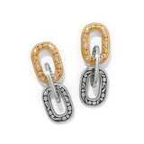 Brighton Contempo Linx Duo Two Tone Post Drop Earrings