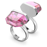 Swarovski Lucent ring Magnetic, Pink, Rhodium plated