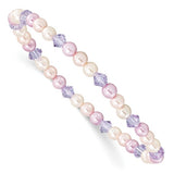 Children's Pink & Purple Stretch Bracelet