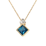 London Blue Topaz & Diamond Pendant