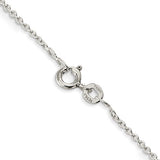 Silver 1mm Cable Link Chain, 16"