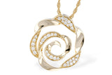 Diamond Twisted Spiral Pendant