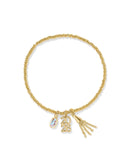 Kendra Scott 2026 Gold Graduation Stretch Bracelet in Dichroic Glass