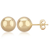 Gold Vermeil 8mm Ball Earrings