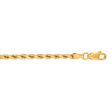 Yellow Gold 3.5mm Rope Chain, 20"