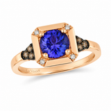 Le Vian® Blueberry Tanzanite®, Chocolate Diamonds® & Nude Diamonds™ Strawberry Gold® Geometric Ring