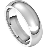 Men's Plain White Gold Comfort Fit Wedding Band