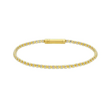 Two-tone Gold Ice Chain Bracelet, 7"