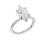 2.5ct Marquise Lab Grown Diamond Hidden Halo Engagement Ring