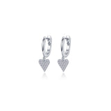 Lafonn Mini Dangling Heart Huggie Earrings