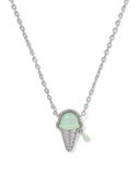 Kendra Scott Ice Cream Silver Short Pendant Necklace in Mint Mother-of-Pearl