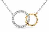 Diamond Interlocked Circle Necklace