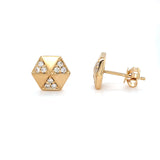 Diamond Hexagon Earrings