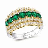 Le Vian Costa Smeralda Emerald & Vanilla Diamond Ring in Honey Gold and Platinum